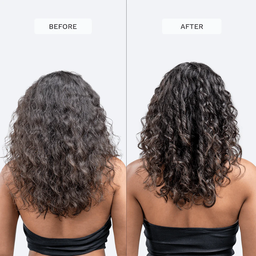 curly shampoo and conditioner before and after